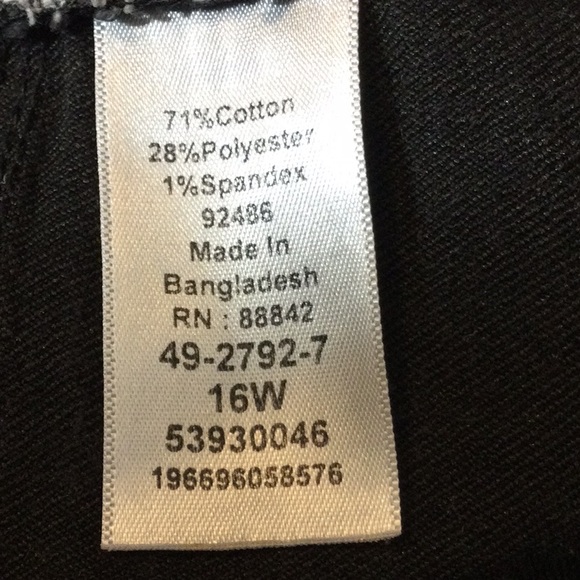 16W J+V Curvie Fit Ankle Black Denim Jeans - Picture 15 of 16